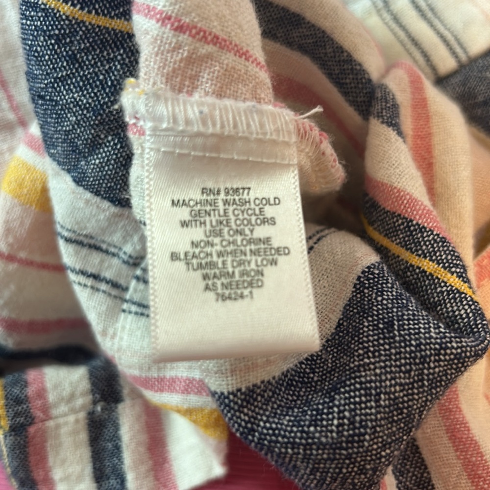 Women’s NWT Liz Claiborne Striped Button Down Tank Top Size XXL - Picture 8 of 8
